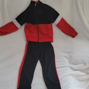 Nike Red and Black Tracksuit